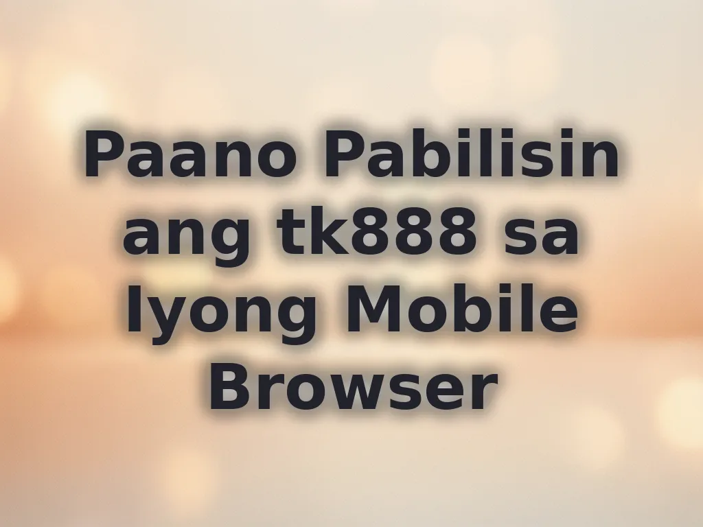 Mobile optimization