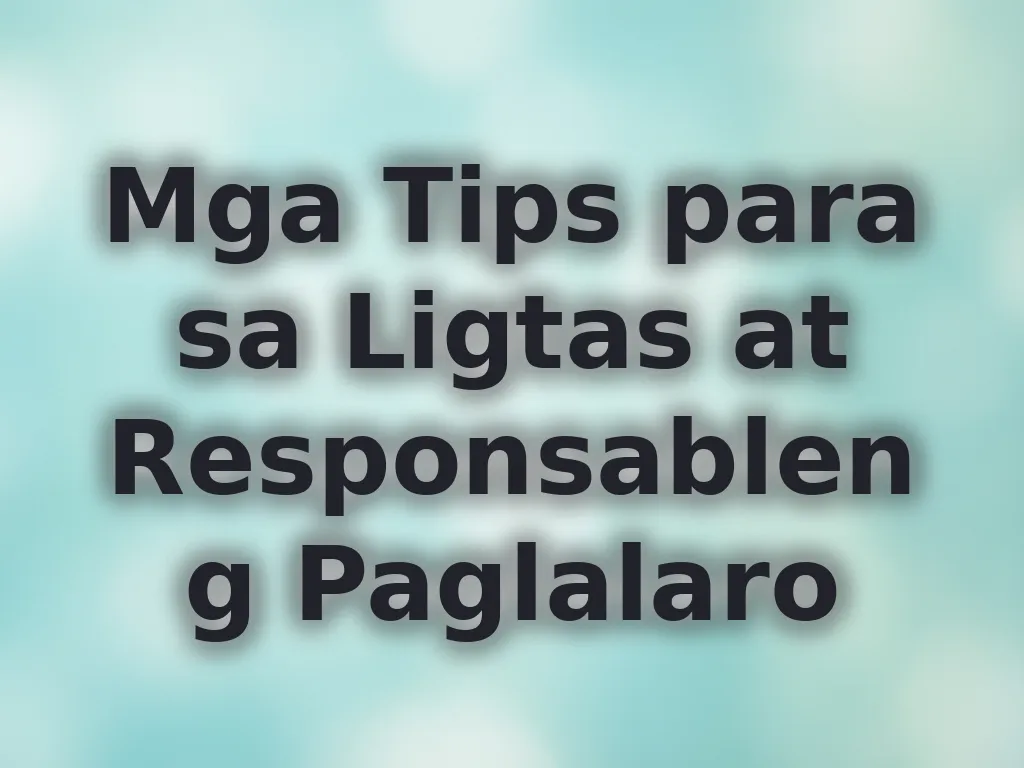 Safe gambling tips